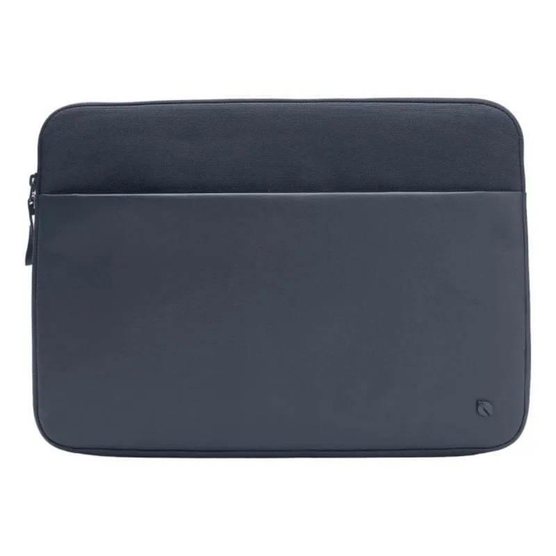 Custodia Sleeve in poliestere riciclato per laptop fino a 16" Navy monocromatica con protezione imbottita e tasca frontale