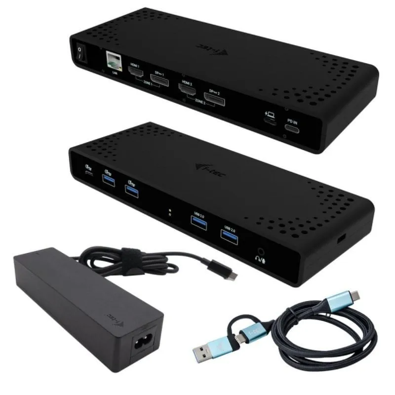 Docking Station i-tec Universal Dual 4K Power Delivery 85W USB-C 2HDMI 2DP LAN Nero