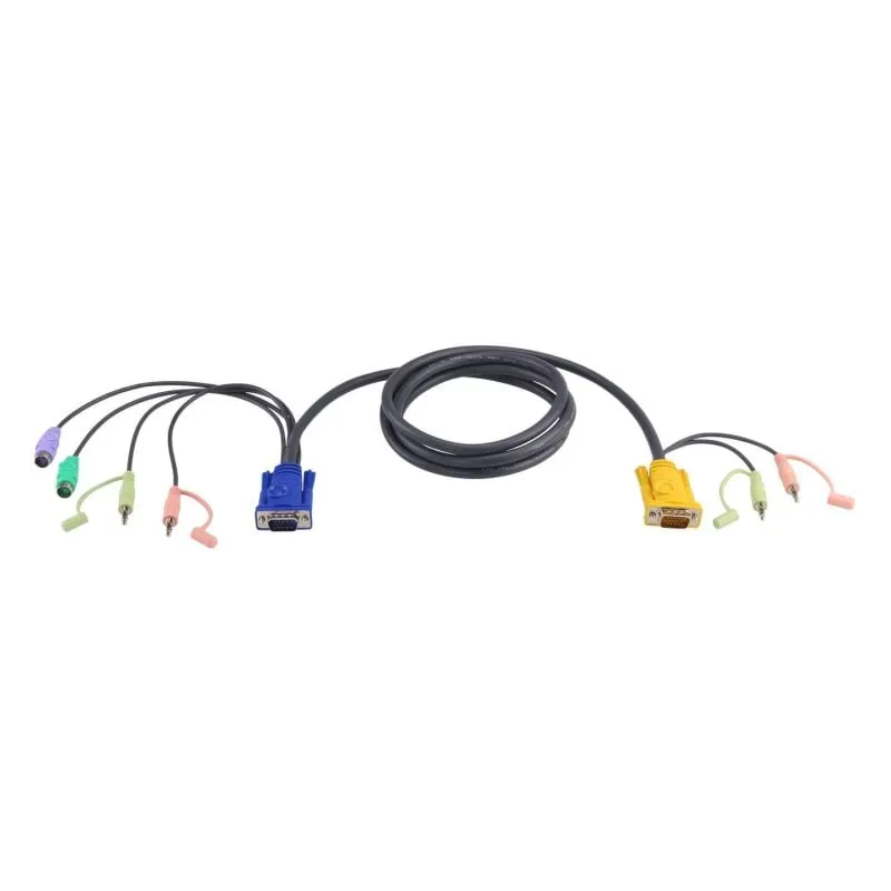 Cavo KVM ATEN HDB-15 SPHD-15 PS/2 VGA 3 m Nero audio integrato