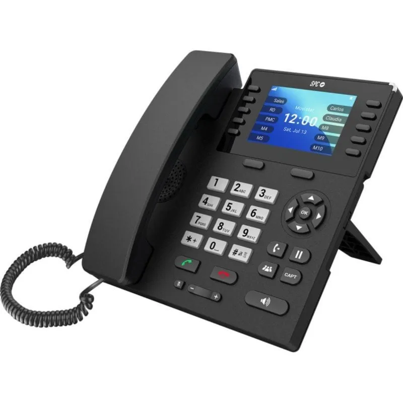 Spc Wf100 - Telefono Fisso con SIM Card 4G, Android, Configurazione Remota e Bluetooth