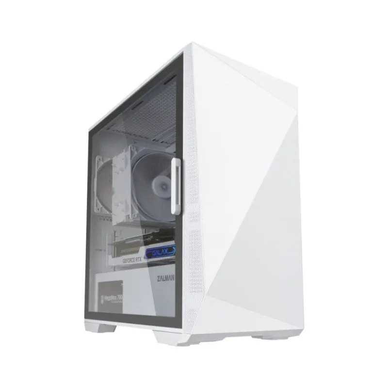 Zalman Z1 Iceberg Micro-ATX Case 3xvent 120mm 2xUSB 3.0 Bianco Senza Alimentatore