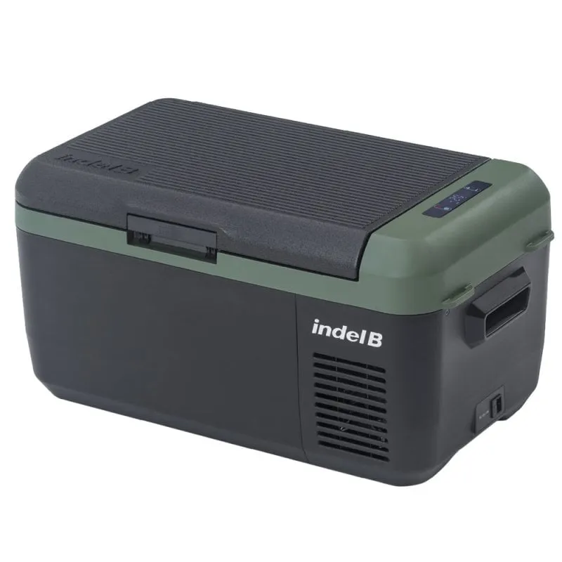 ITB32 – Frigorifero portatile da 32 litri, 12/24 V CC, 60 W, grigio/verde, robusto, camper, furgone