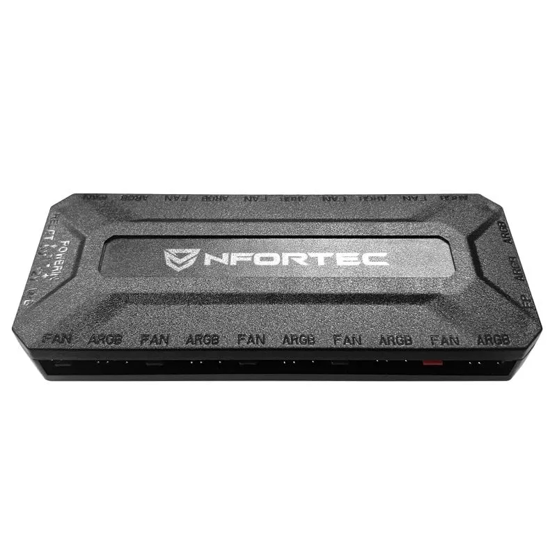 Controller ARGB Nfortec Controller Hub 12 porte ARGB 10 PWM telecomando