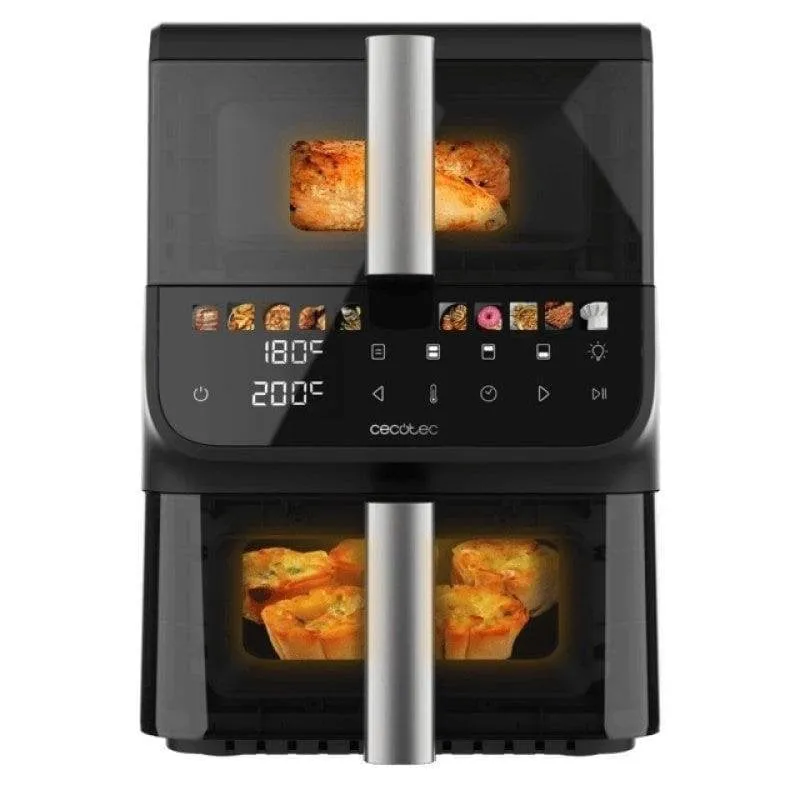 Friggitrice ad Aria Cecotec Cecofry DuoLevel 10000 DuoSize Window 10L 2000W Doppia Cestello Sync