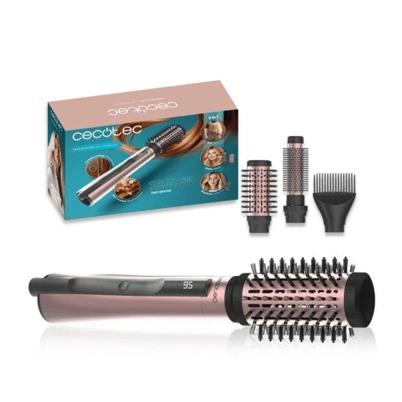 Spazzole Modellanti Cecotec CeramicCare 3in1 AirBrush 1200W Ceramica Ionica 3 Temperature 3 Accessori Rosa
