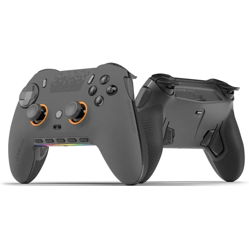 Controller wireless SCUF Envision HE con stick bianchi, effetto Hall, macro RGB, PC grigio