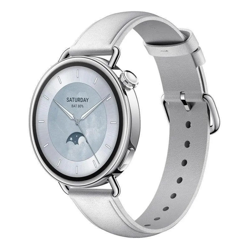 Xiaomi Watch S4 Bluetooth 41mm AMOLED Argento Cinturino Bianco Resistenza 5ATM SpO2