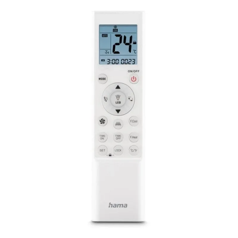 Telecomando universale Hama 00221040 LCD IR 16 tasti timer retroilluminato bianco