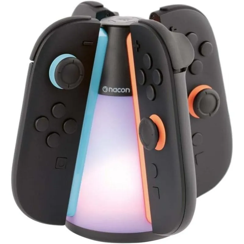 Base di ricarica Nacon Switch 2 per 4 Joy-Con RGB LED USB-C