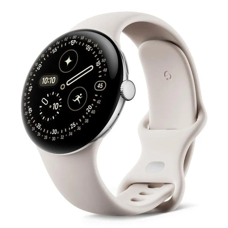 Google Pixel Watch 4 WiFi Bluetooth NFC GPS 45mm AMOLED Argento Beige Resistenza IP68 5ATM SpO2