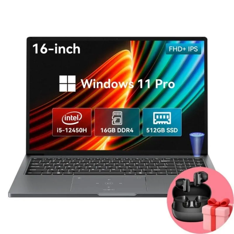 Portatile Blackview Acebook 12 Intel Core i5-12450H 16GB 512GB SSD 16" Tastiera USA Auricolari