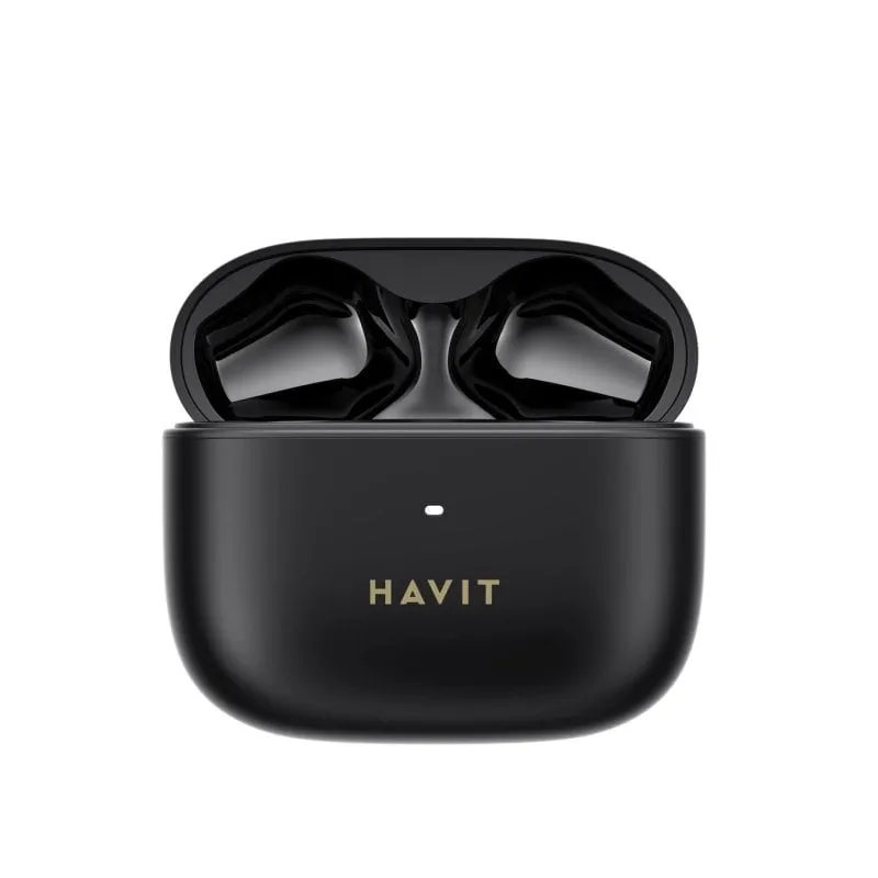 Auricolari Havit 6939119088200 True Wireless Bluetooth con Cancellazione Attiva del Rumore, Microfono, IPX4, Nero