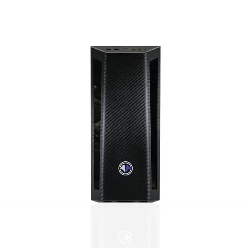 Caja PC QUO Millenium MM1 Mid Tower Acciaio Vetro Temperato Nero con Finestra LED RGB