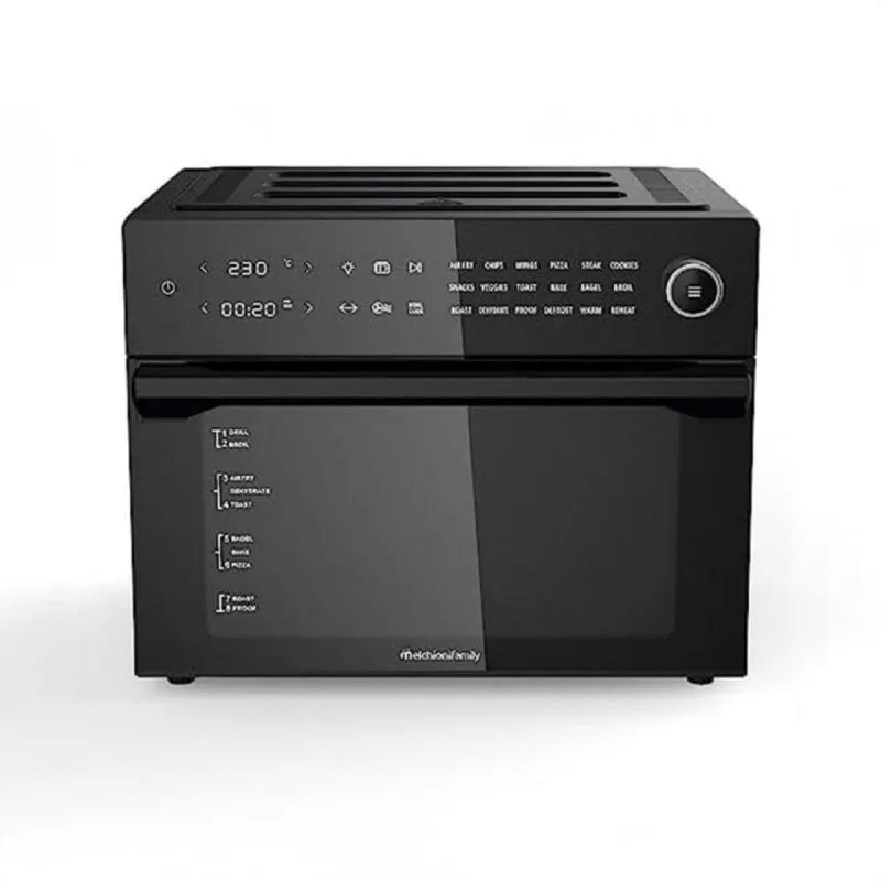 Forno elettrico Melchioni Benedetta 30L Nero con friggitrice ad aria e touch screen