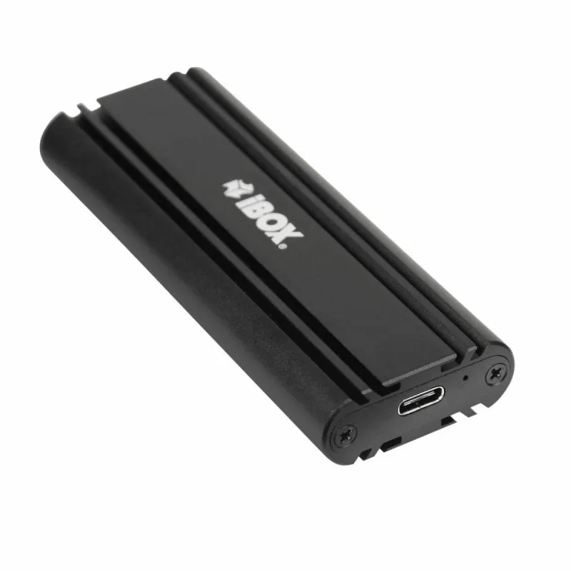 Box esterno SSD iBox HD-07 M.2 Alluminio Nero USB Type-C 10 Gbit/s