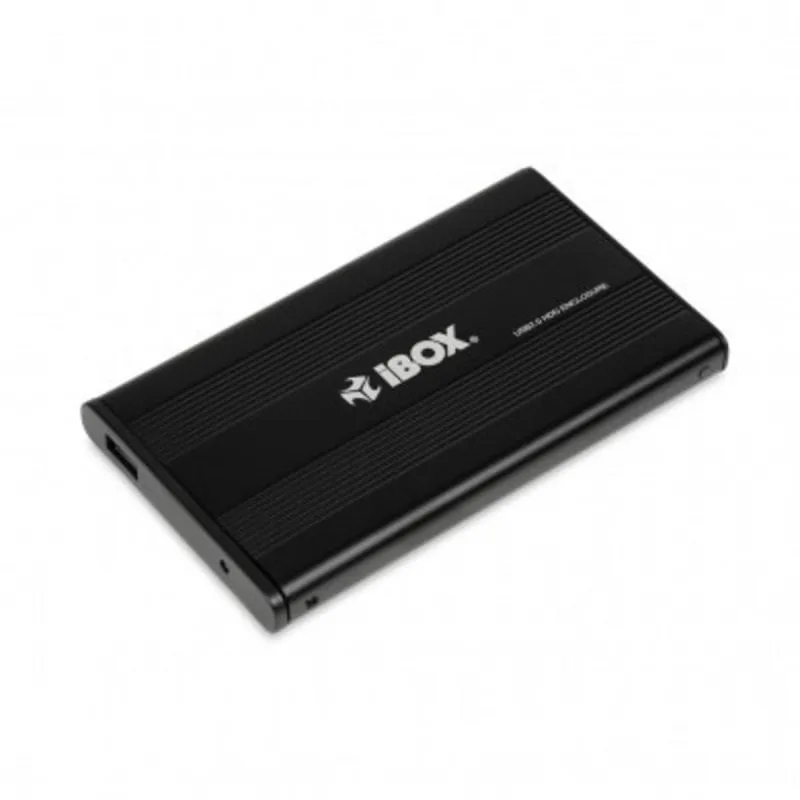 Box HDD iBox HD-01 2.5" SATA USB 2.0 Metallo Nero Compatibile Windows Mac Linux