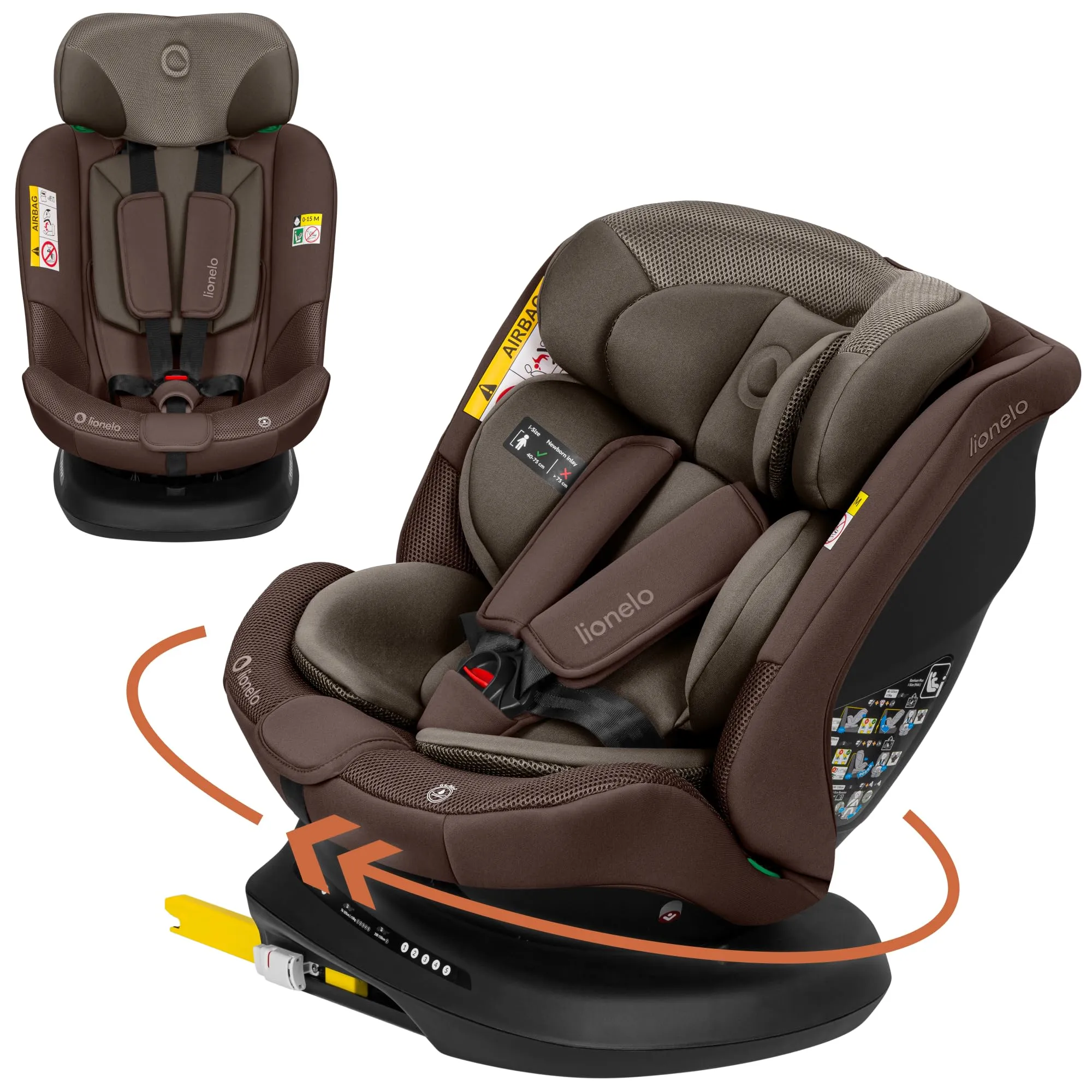 LIONELO Bastiaan i-Size Seggiolino Auto Evolutivo 4 in 1 40-150 cm ISOFIX