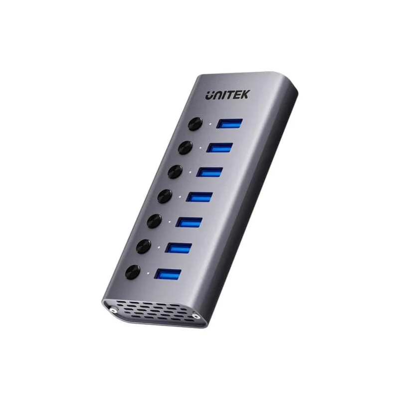 Hub UNITEK 7 porte USB 3.2 Gen 1 5000 Mbit/s H1314A01-EU alimentazione DC