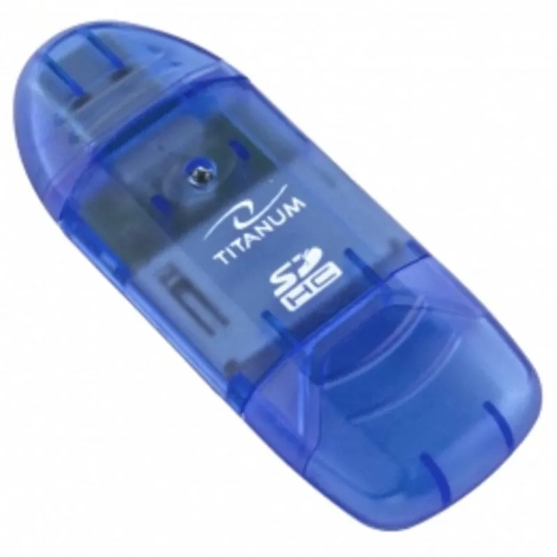 Lettore di schede Titanium TA101B USB 2.0 480 Mbit/s Blu Multi-compatibilità