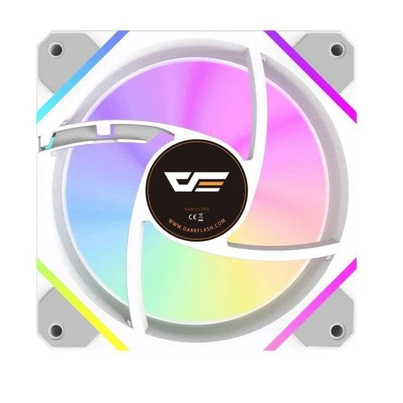 Ventilatore supplementare darkFlash DM12 White PRO 120mm 1800RPM ARGB PWM avanzato