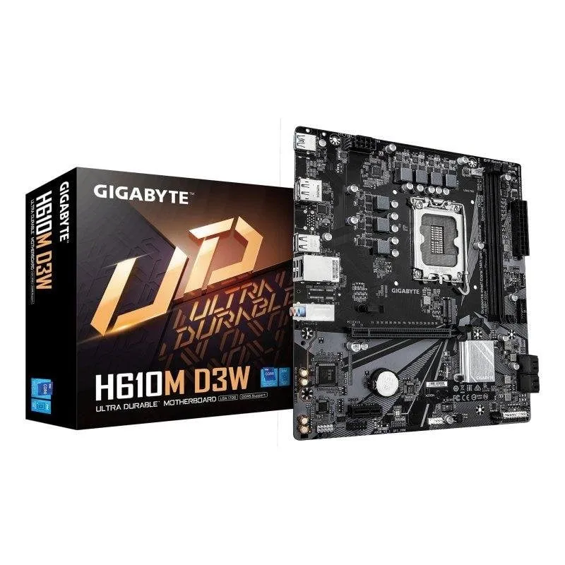Schede Madri Gigabyte H610M D3W Intel H610 LGA1700 DDR5 micro ATX 1GbE M.2