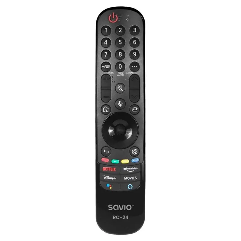 Telecomando universale Savio RC-24 per LG Smart TV comandi vocali nero