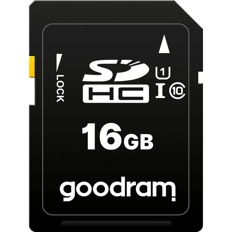 Scheda SD Goodram S1A0 16GB SDHC Classe 10 UHS-I 100MB/s Nero