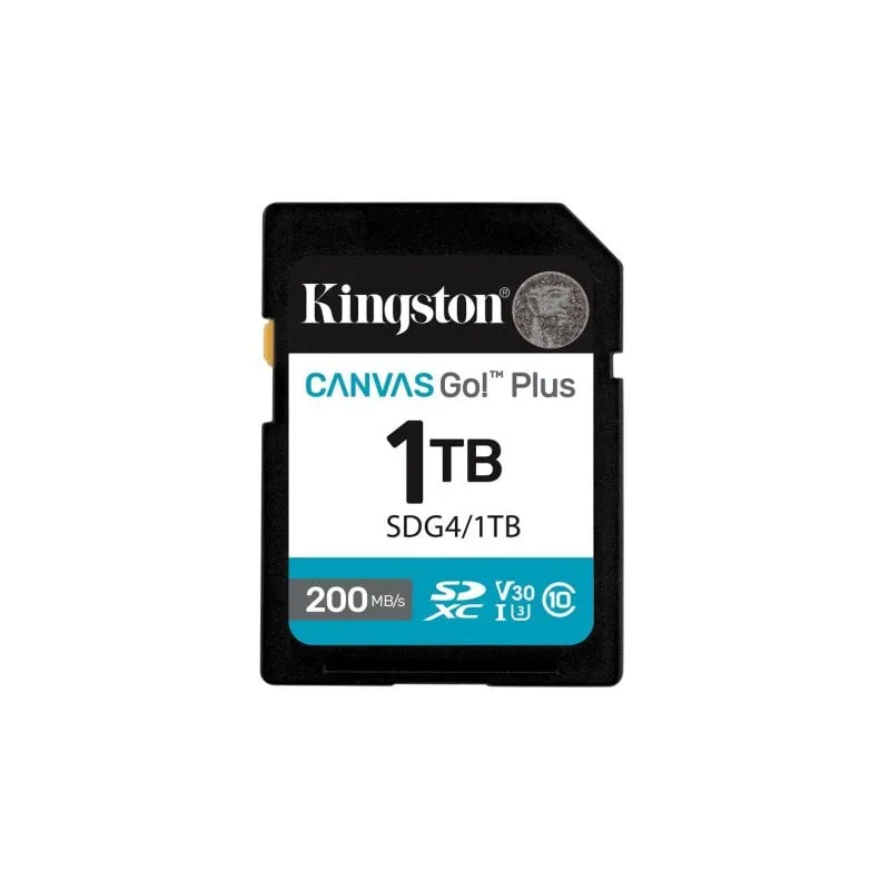 Scheda SD Kingston Canvas Go! Plus 1TB 200MB/s UHS-I U3 V30