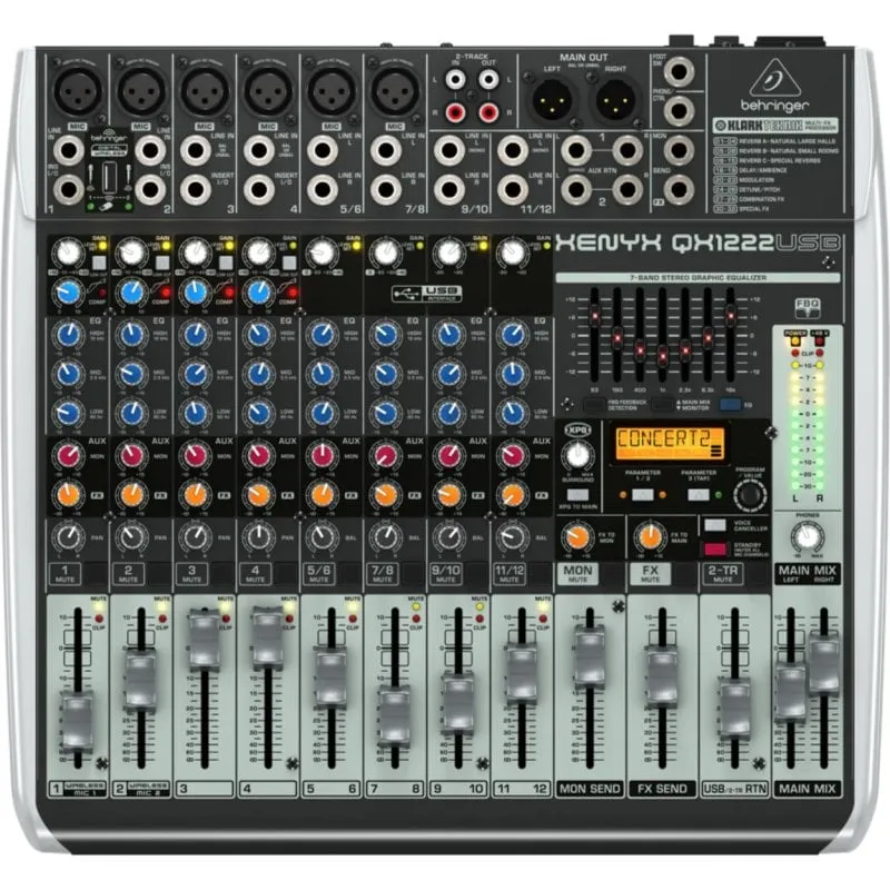 Mixer Behringer QX1222USB 16 Canali USB per DJ e Produzione