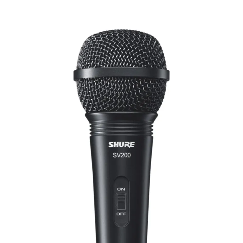 Microfono Shure SV200 XLR cardioide cablato nero con interruttore