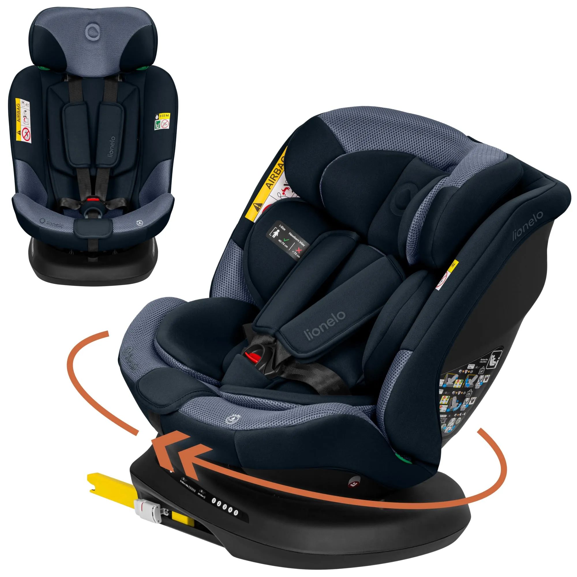 LIONELO Bastiaan i-Size Seggiolino Auto Evolutivo 4 in 1 40-150 cm ISOFIX