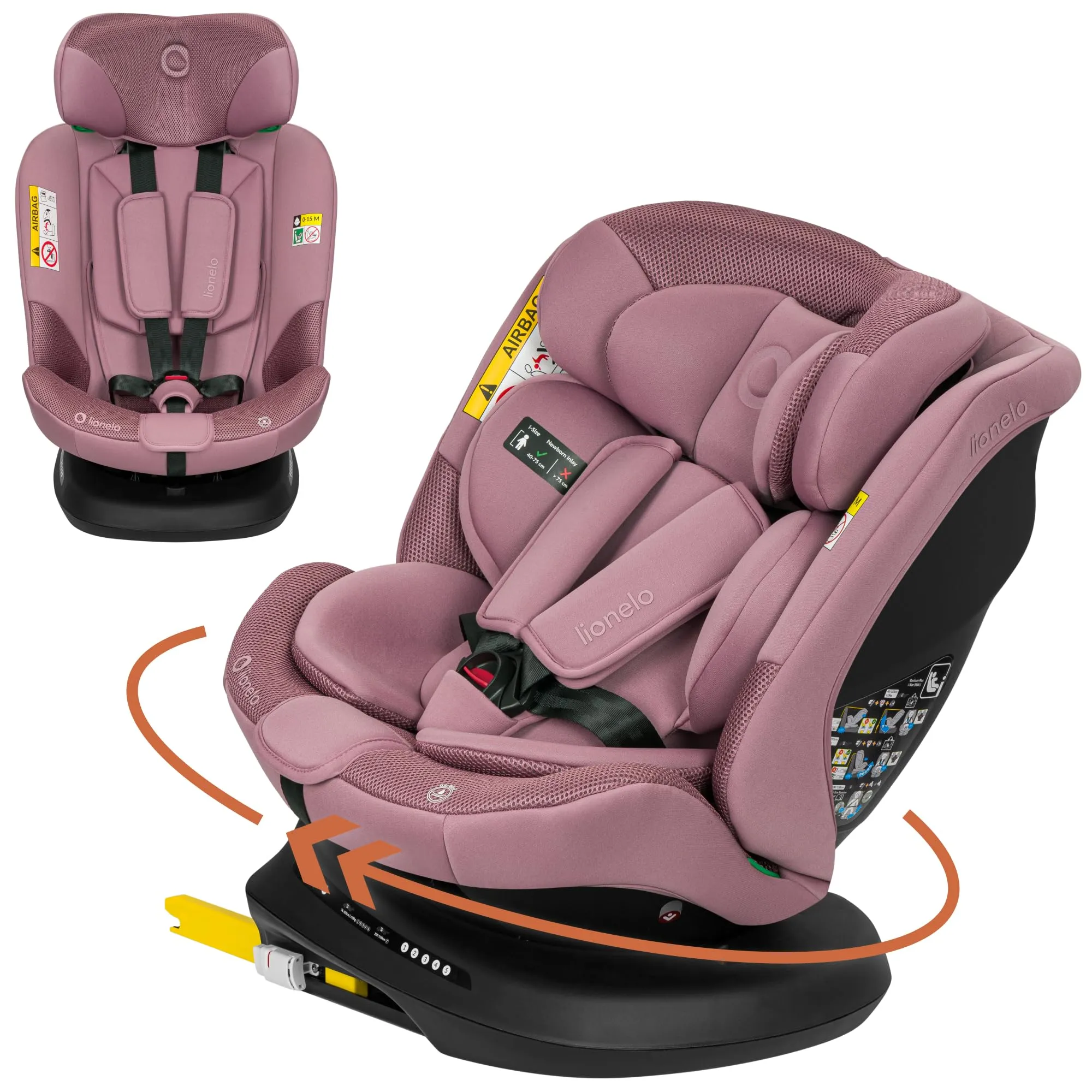 LIONELO Bastiaan i-Size Seggiolino Auto Evolutivo 4 in 1 40-150 cm ISOFIX