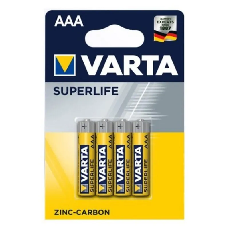 Batteria Varta Superlife AAA Alkaline 1.5V 4 pezzi Blister