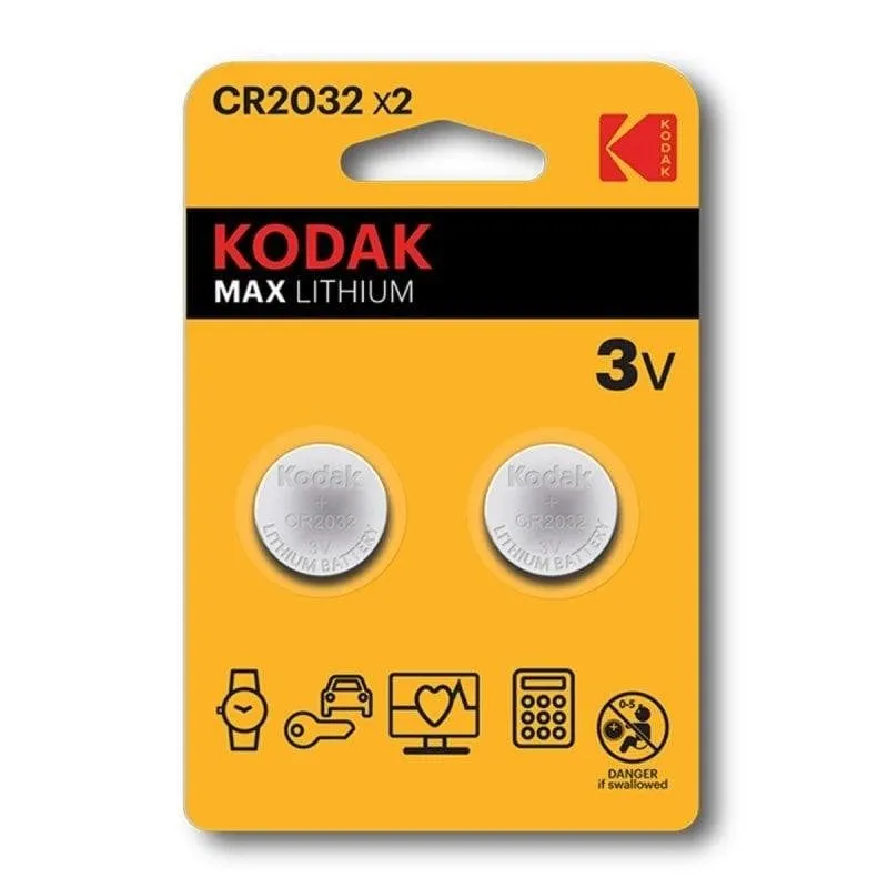 Pila Kodak CR2032 Litio 3 V 210 mAh Pack 2 Unità