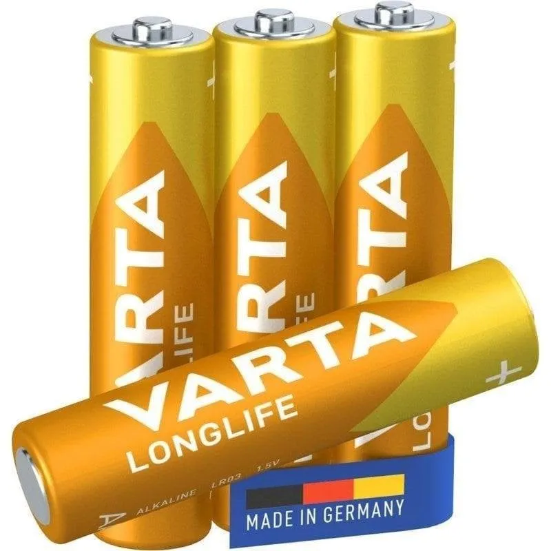 Pila Varta AAA Alcalina 1,5 V Pack 4 Oro e Giallo