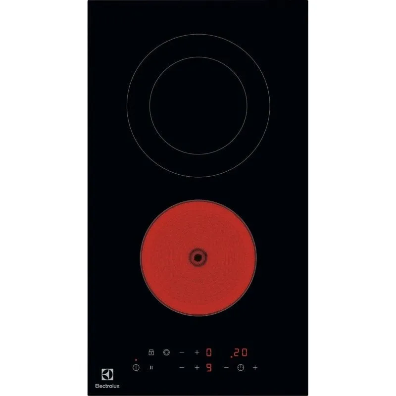Piano cottura Electrolux Serie 300 LHR3233CK Nero ceramico 2 zone 30 cm