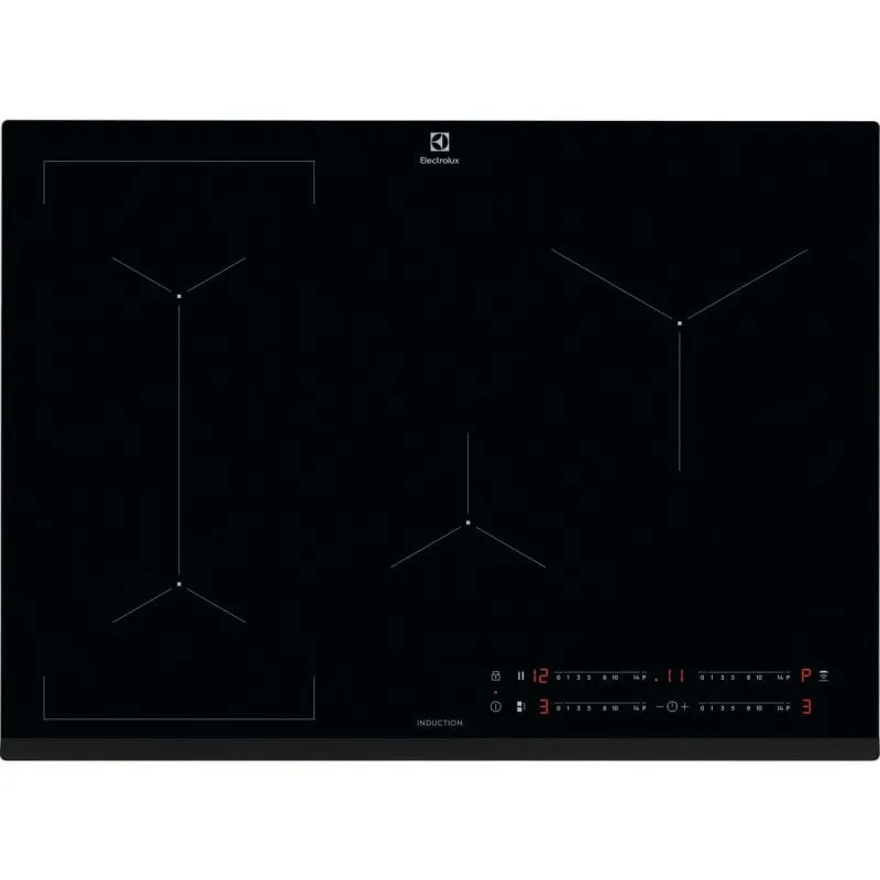 Piano cottura Electrolux EIV734 induzione integrato 68 cm 4 zone Nero