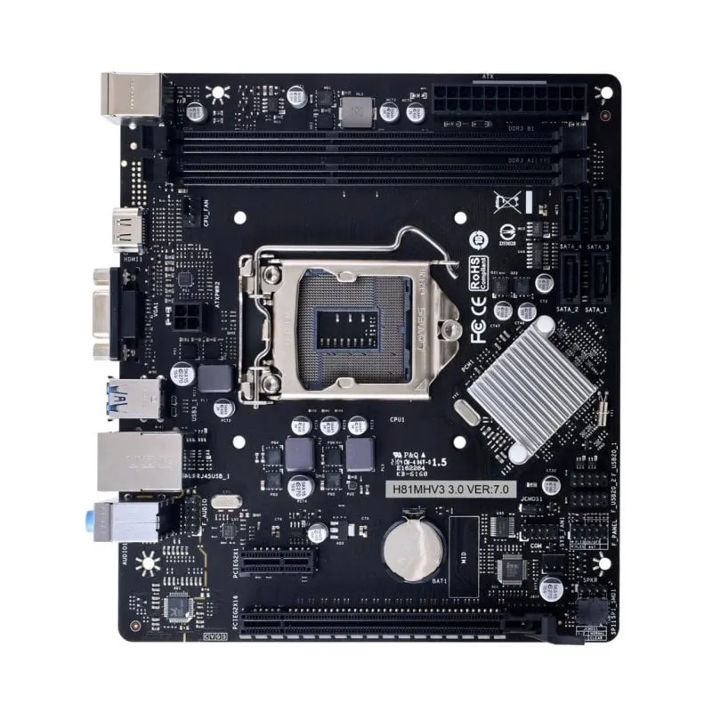Schede Madri Biostar H81MHV3 3.0 Intel H81 LGA1150 DDR3 Micro ATX Senza WiFi