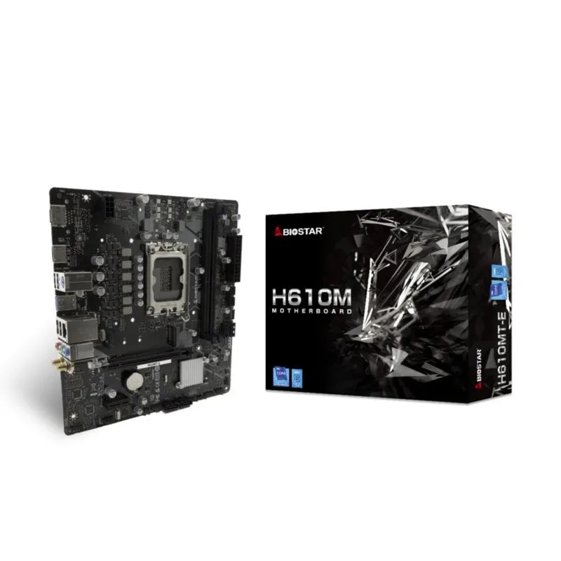 Schede Madri Biostar H610MT-E Intel H610 LGA1700 DDR4 Micro ATX M.2 7.1 LAN
