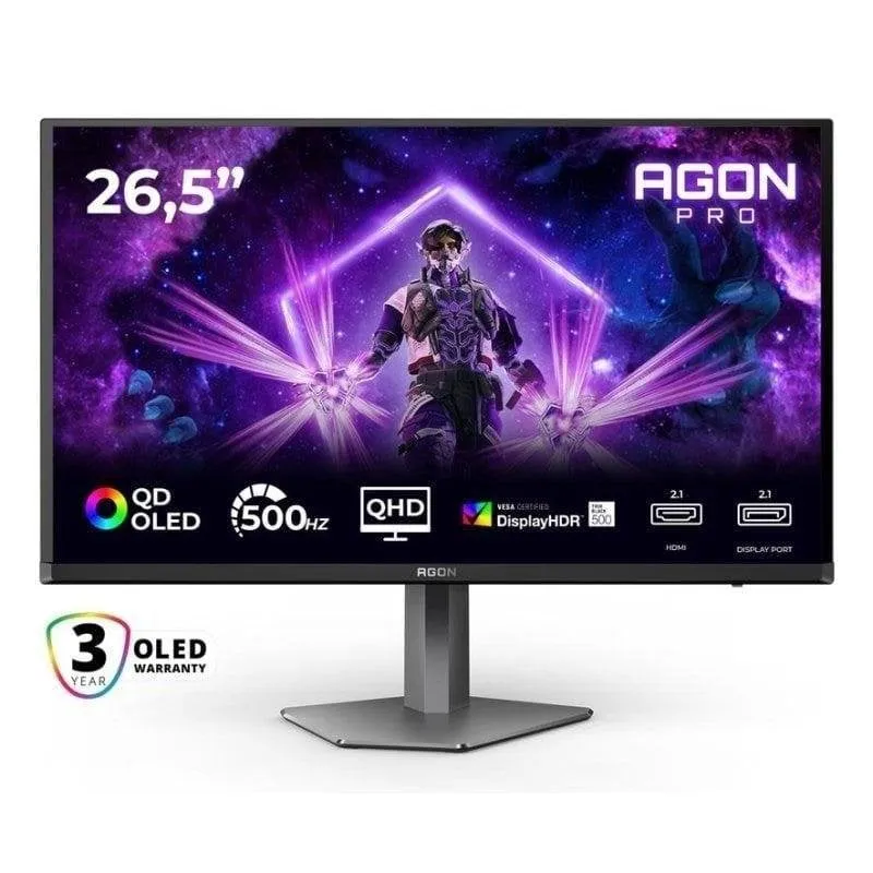 Monitor PC AOC AGON PRO AG276QKD2 27" Quad HD 500Hz QD-OLED G-Sync HDR500 0,03ms