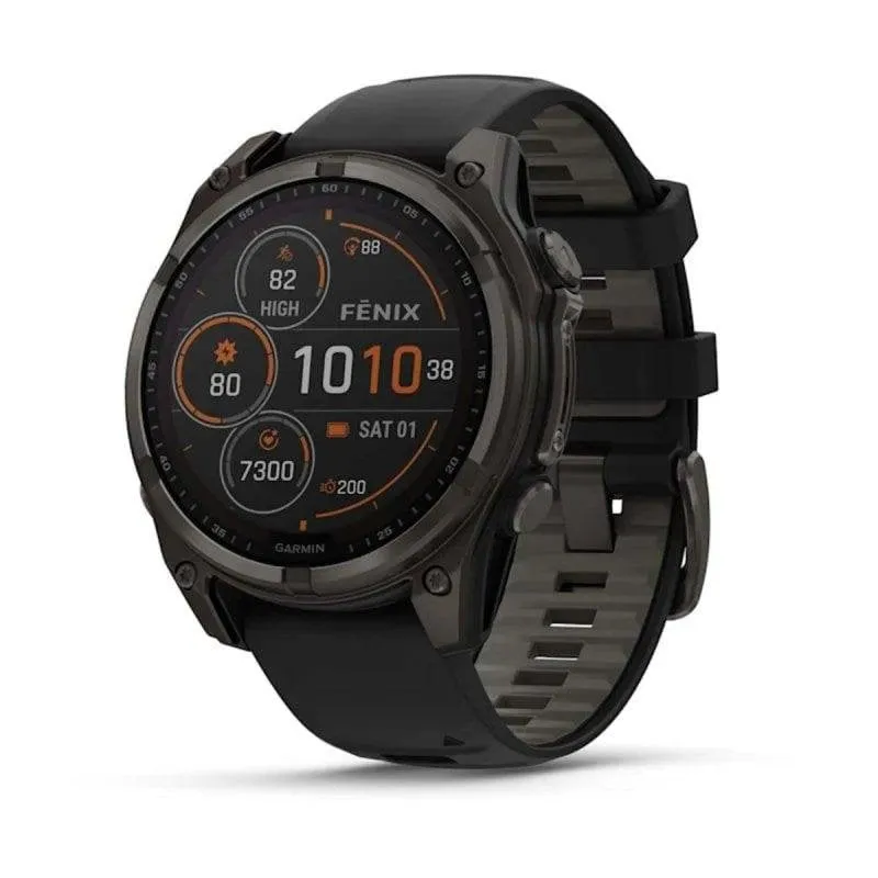 Garmin fenix 8 GPS WiFi 51mm Display digitale Zaffiro Titanio Nero One Size 10ATM SpO2