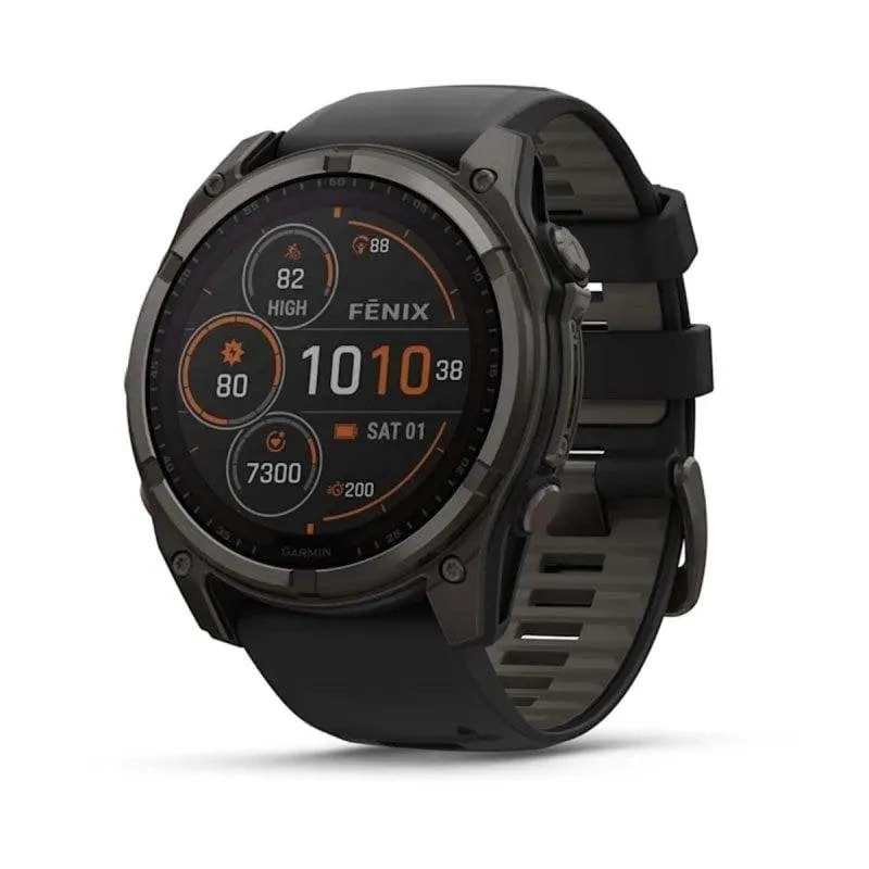 Garmin fenix 8 Bluetooth GPS WiFi 51mm Display Digitale Titanio Nero Taglia Unica 10ATM SpO2