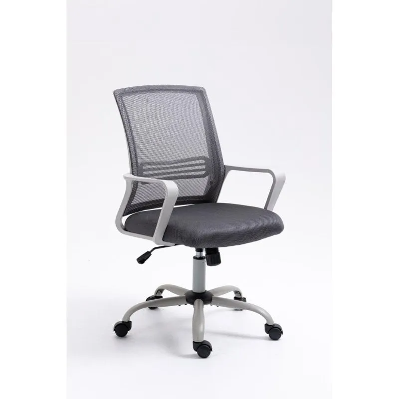 Sedia da ufficio Activejet YK01 grigia imbottita schienale in rete ergonomica