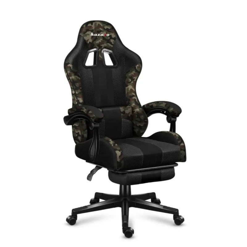 Sedia gaming Huzaro FORCE 4.7 seduta racing tessuto camouflage nero acciaio 140kg