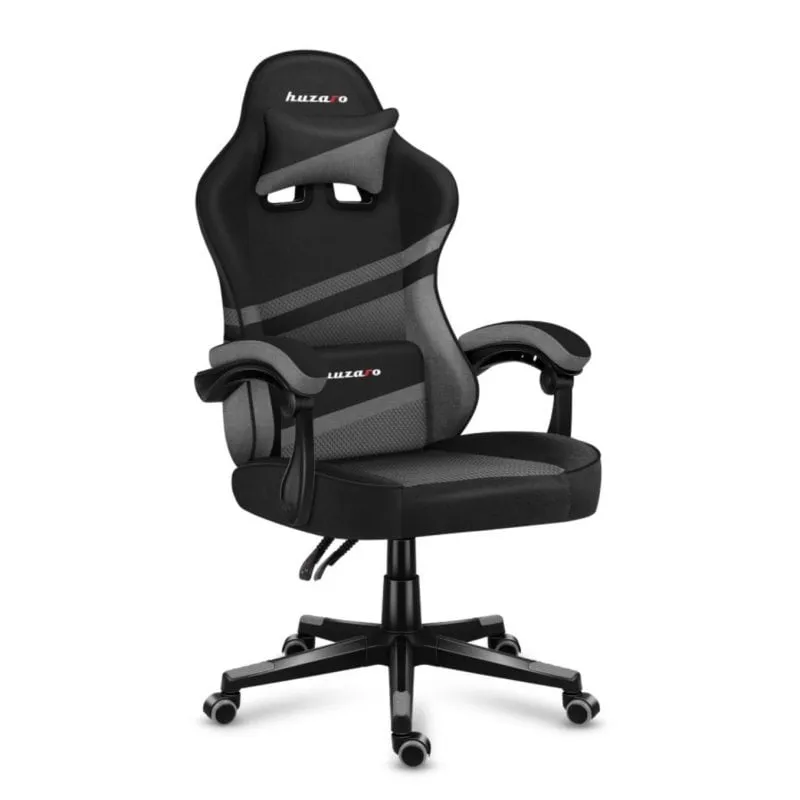 Sedia gaming Huzaro FORCE 4.4 regolabile 130 kg nera/grigia ergonomica