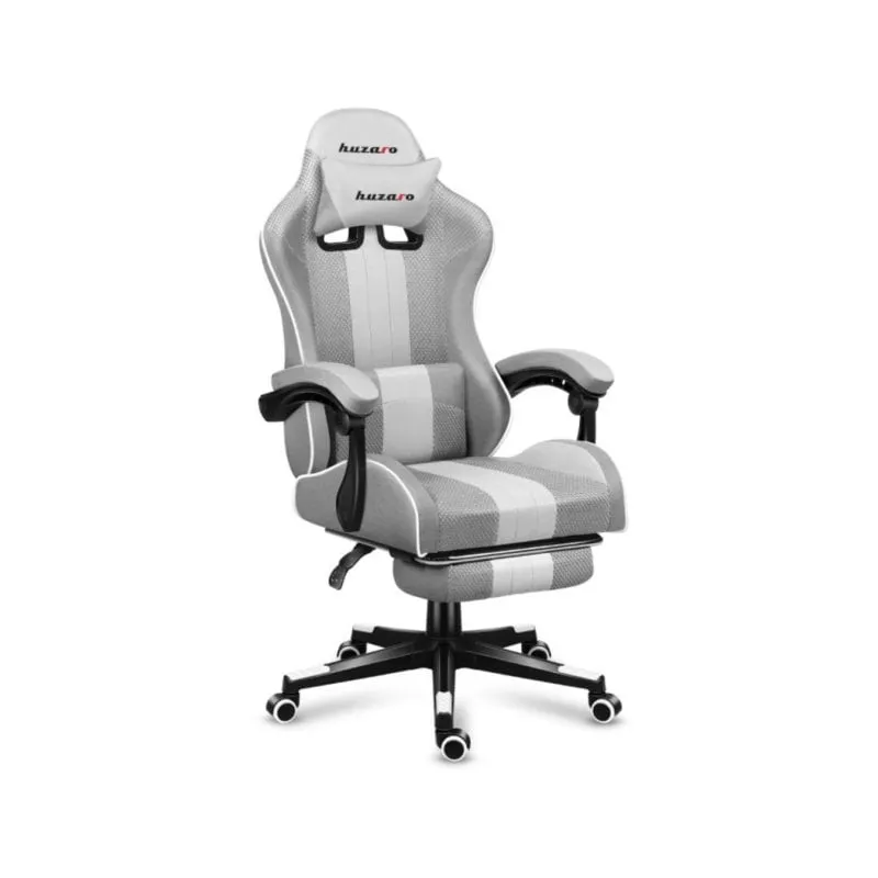 Sedia gaming Huzaro FORCE 4.7 struttura acciaio tessuto grigio schienale regolabile