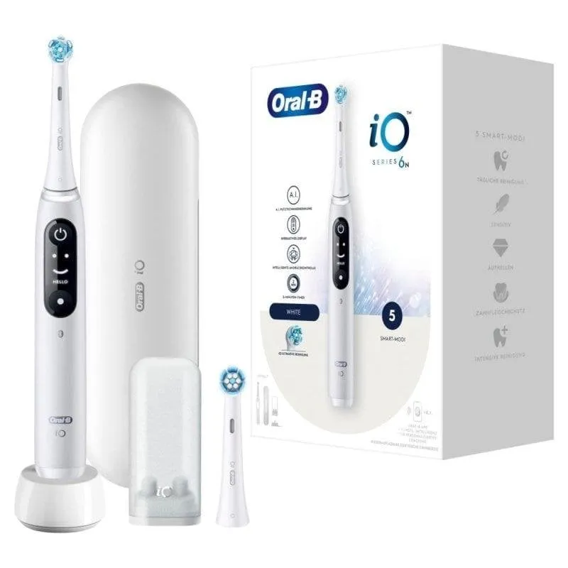 Spazzolino Elettrico Oscillante Oral-B 445234 5 Modalità 2 Testine Sensore Pressione Display Custodia