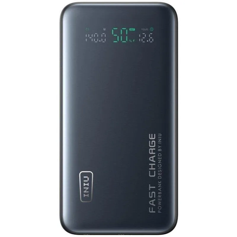INIU Leopard Power Powerbank Compatto 25000mAh 140W Nero con Cavo Integrato