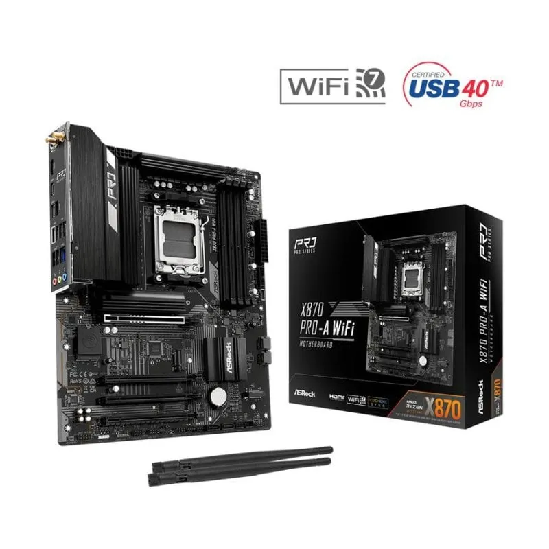 Schede Madri ASRock X870 Pro-A WiFi X870 AM5 DDR5 ATX WiFi 7 USB4 PCIe 5.0