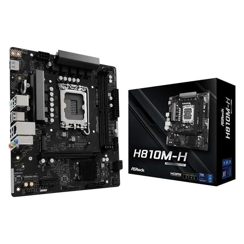 Schede Madri ASRock H810M-H Intel H810 LGA1851 DDR5 Micro-ATX PCIe 4.0